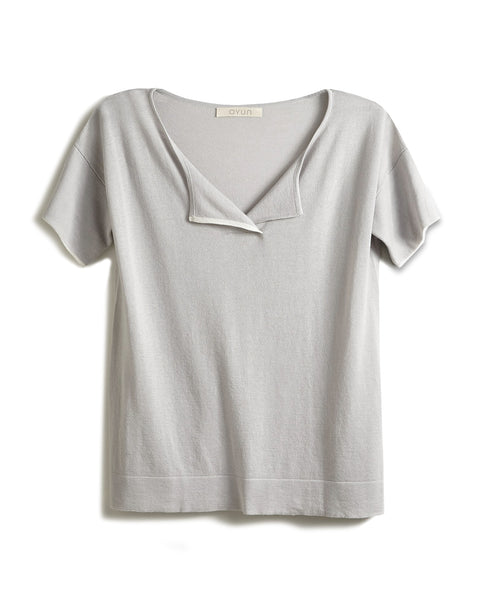 split neck t shirt